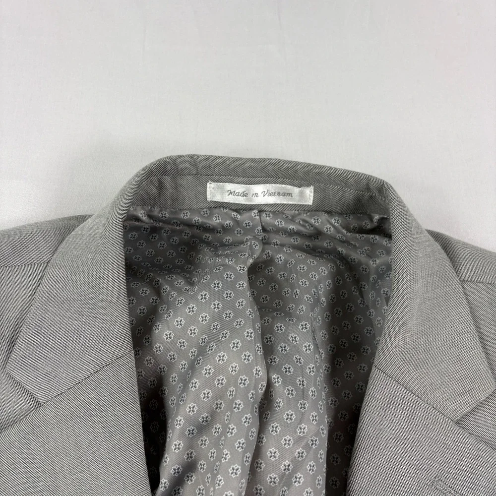 Lauren Ralph Lauren Suit Jacket Mens Size 52R Gray Structured Coat